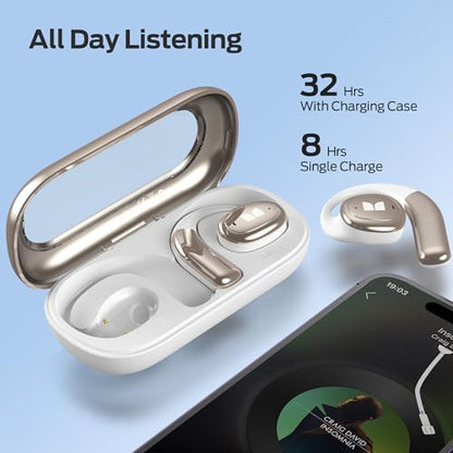 Monster Open Ear AC311 Wireless Earbuds, Bluetooth 5.4 Open Ear Headphones, Up to 30 Hours Playtime Bluetooth Ear Earphones with Stereo Sound, Touch Control and IPX5 Waterproof Open Earbuds