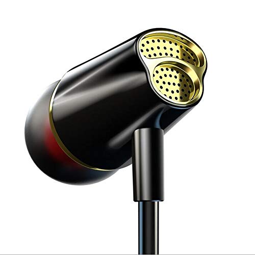 Single Earphone One Side Earplugs with Microphone 3.5mm Plug Single Earbud Stereo Sound Reinforced Cord Compatible with Smartphone MP3,Radio