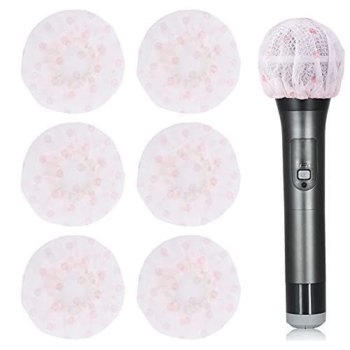DISPOSABLE MICROPHONE CAP PROTECTIVE COVER REPLACEMENT 120PCS FOR MICROPHONE DUST SALIVA PROOF (red dot white) - color: red dot white