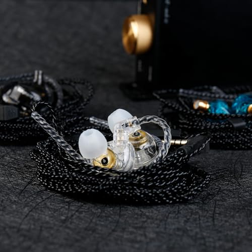 KBEAR KS1 IEM Cable, 1.2 Meter Long in Ear Monitor Cable, CCZ C01 4N OFC Replacement Earbuds Cords for CCZ Melody, DC01 PRO, MC02, DC02, DC03, NC01, KS2, Storm (1.2m, TFZ-Pins Without Mic, Black) - size: 1.2m, style: TFZpins-Without Mic