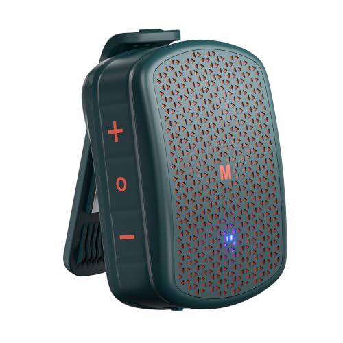 M1 Clip-on Speaker, Magnetic + IPX7 Waterproof + TWS (Teal) | Portable Wearable Mini Small Bluetooth Speaker for Construction Job Site, Golf Cart, Truck Drivers, Shirt Clip-on - color: Teal