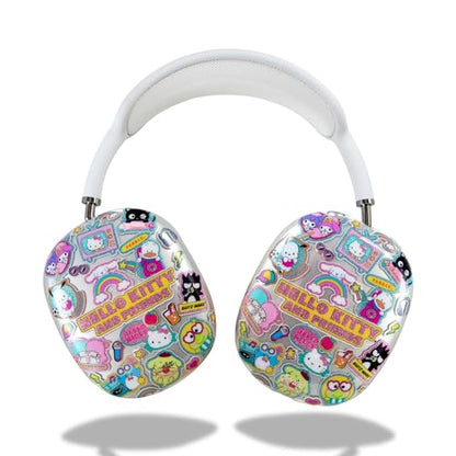 Sonix x Sanrio Protective Case Cover for AirPods Max Headphones | Clear TPU Cover Case | Hello Kitty & Friends Stickers - color: HK Stickers