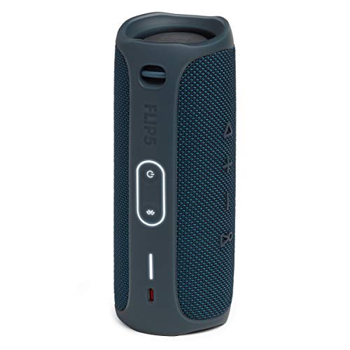 JBL FLIP 5, Waterproof Portable Bluetooth Speaker, Blue, 3.6 x 3.6 x 8.5 | Sounds better than ever, Bring the party anywhere, Make a splash with IPX7 waterproof design, A rainbow of colours - color: Blue