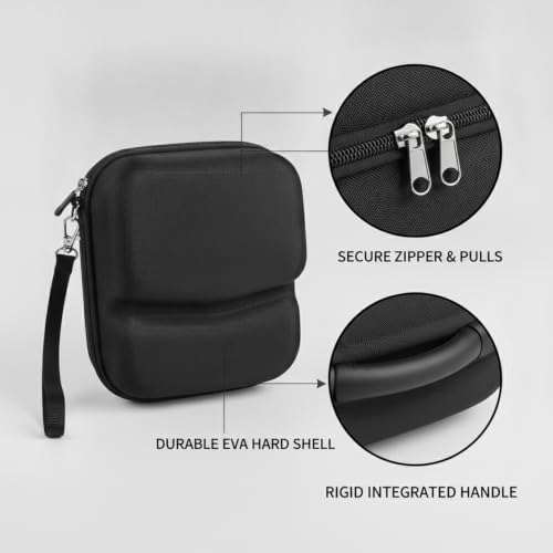 Hard Shell Headphone Case, Rigid EVA Travel Carrying Case with Handle for Over-Ear Headphones (1 PC)