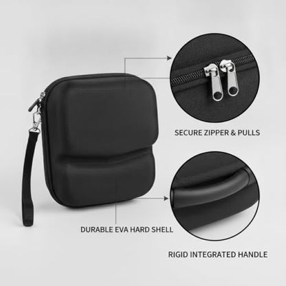 Hard Shell Headphone Case, Rigid EVA Travel Carrying Case with Handle for Over-Ear Headphones (1 PC)