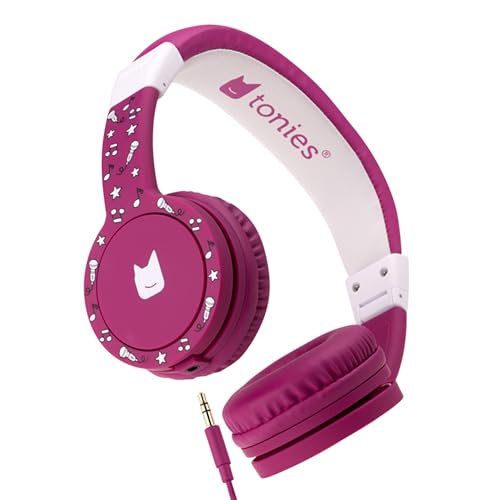 Tonies Foldable Wired Headphones for Kids - Comfortably Designed to fit On-Ear - Works with Toniebox 1 and All 3.5mm Devices - Purple - color: Purple