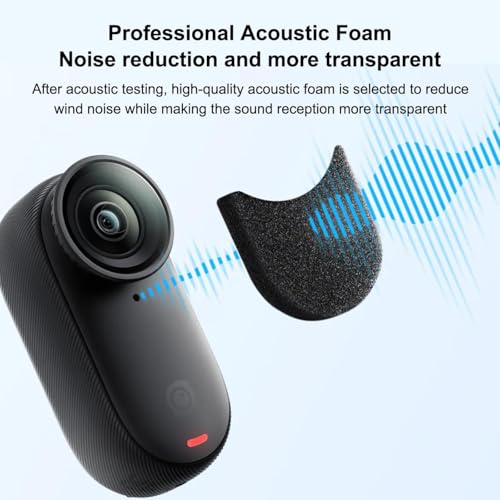 Insta 360 GO 3S Mic Wind Muff, FotStdio Noise Reduction Windshield Foam Gasket for Insta360 GO3 / GO 3S Microphone Pop Filter 6pcs
