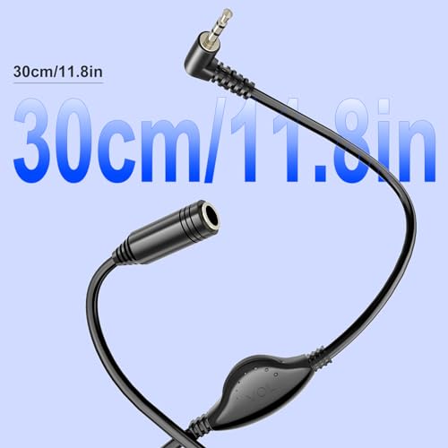 PChero 3.5mm Headphone Extension Cables, 2 Packs Male to Female | Stereo Audio Extender, TRS Cord, Volume Control, For Headset Smartphone Tablets Media Players