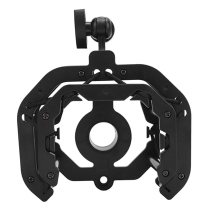 Adjustable Microphone Shock Mount Filter with Dual - Layer Aluminum Alloy Pop Filter, 24mm Inner Diameter, Compatible with U87 and Other 21.5–25.5mm Condenser Mics for Stud