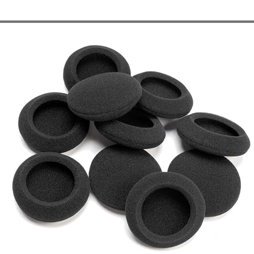 24 Pack 55MM Black Headphone Earpads Replacement Cushions | Soft Headset Ear Covers & Cushions, Universal Fit for Office Telephone Headsets, Daily Use & Maintenance