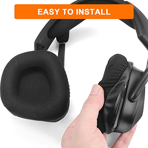 Replacement Ear Pads Cushions for Corsair Void & Corsair Void PRO RGB Wired/Wireless Gaming Headsets with Black Mesh Fabric, Memory Foam - Black - style: Full Mesh