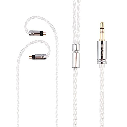 Linsoul Tripowin Solstice 26AWG Silver-Plated Copper HiFi IEM Cable for in Ear Monitor, Audiophile(2pin 0.78mm) | for in Ear Monitor, HiFi Wired Earbuds, Gaming IEM, Audiophile& Musician Use, 2pin 0.78mm - size: 2pin
