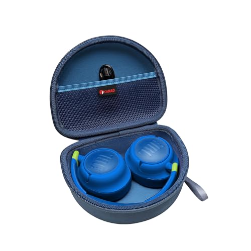 XANAD Hard Case for JBL Junior JR 470NC/460NC/320 Kids Headphones, Blue | for iClever BTH12 HS19 BTH20 BTH22 BTH26/Candy Bila/Acer/JBL/MIDOLA/JoySpark/JLab/ADOOPE/Spiderman/EarFun/ Etc Kids Headphone - color: Blue