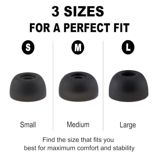 Replacement Ear Tips Compatible with Soundcore P20i P30i Space A40 - size: S/M/L