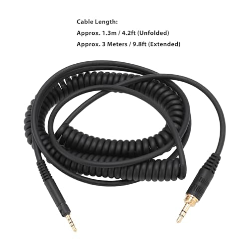 GOTOTOP Coiled Headphone Cable, OFC, 130-300cm
