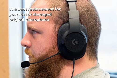 UNCLE LIGHT Replacement Game Mic for Logitech G233 / G433 Headset on PS4 PS5 Xbox One PC, 3.5mm Detachable Boom Microphone