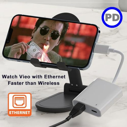 CY Type C USB-C to 100Mbps Networking RJ45 with PD Power Charge Adapter Compatible with Laptop Tablet Phone - style: LAN+PD
