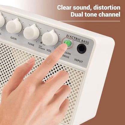 KOKKO KB-10 Bass Amplifier Portable Mini Bluetooth Audio 10W Mini Bass Amplifier Portable Rechargeable Bass Guitar Practice Amplifier