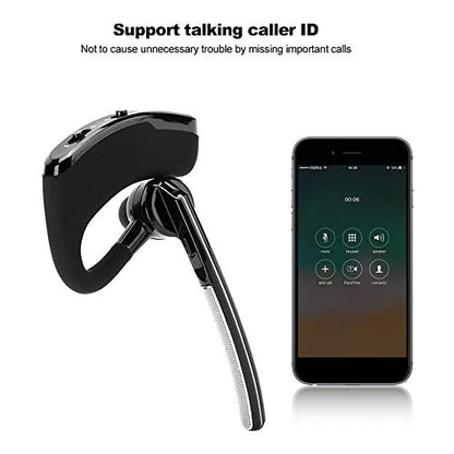 ciciglow Single-Ear Bluetooth Headset,V8 Business Bluetooth Headset,Smart Noise-Cancelling Hands- Stereo Headset,with Voice-Activated Microphone,Suitable for Work Driving,Etc.