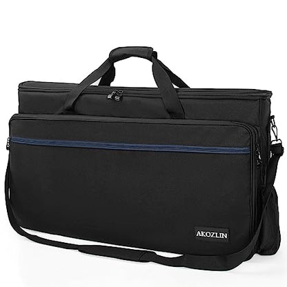 AKOZLIN Padded DJ Mixer Gig Bag Controller Travel Shoulder Bag Fits for Pioneer RX/NI Traktor Kontrol S8/DDJ SX SX2 SX3/DDJ 800/DDJ FLX6/DDJ1000 1000SRT/MC7000 - size: 28.4”×3.54”×15.8”
