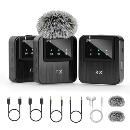 Wireless Lavalier Microphone K63 - color: Matte Black
