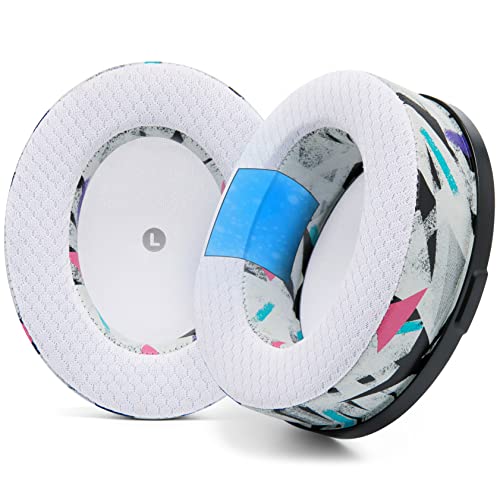 WC Freeze Penrose - Cooling Gel Earpads for Audeze Penrose & Mobius | Made by Wicked Cushions | Hybrid Fabric, Improved Durability, Thickness & Sound Isolation | 90s White - color: 90s White