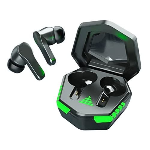 Septpenta Wireless Earbuds, Bluetooth 5.3 Ultra Low Latency Wireless Bluetooth Gaming Earbuds Game Music Mode Switch, Wearing Comfort Noise Reduction for Sports/Workout/Gym Green