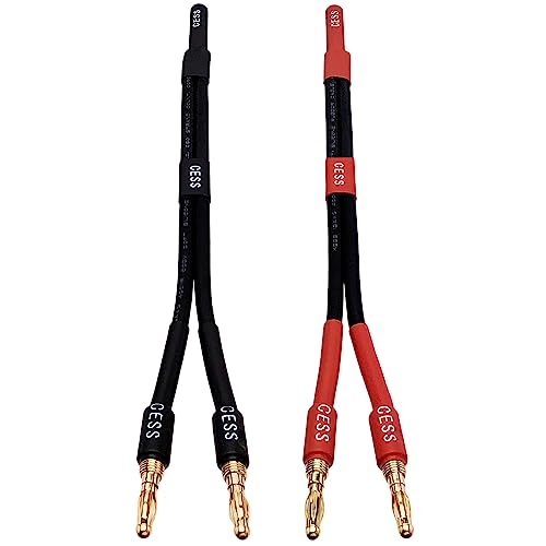 CNCESS CESS-141 Banana Plug Cable Splitter 1-in 2-Out, 2 Pack