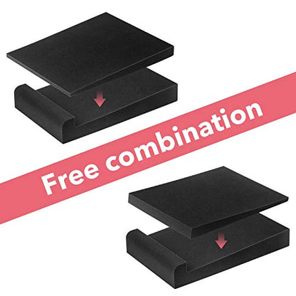 JBER 2 Pack Acoustic Isolation Pads, Studio Monitor Speaker Isolation Pads | Suitable for 5 Inch Speakers, High Density, for Sound Improvement, Prevent Vibrations, Superior Isolation, 11" × 7.5" × 1.6" - size: MEDIUM for 5" MONITOR