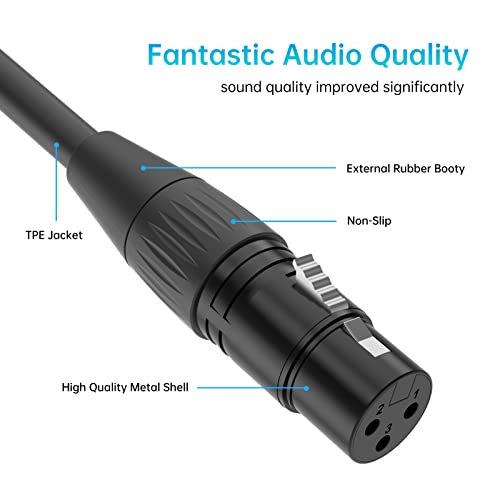 XLR Male to Female Microphone Cable 10ft (Oxygen-Free Copper) - style: 10ft/3m 1pack