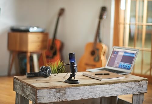 Audio-Technica AT2020USB-X Cardioid Condenser USB Microphone | Cardioid condenser microphone with 24-bit/96 kHz resolution for podcasting, streaming and content creation