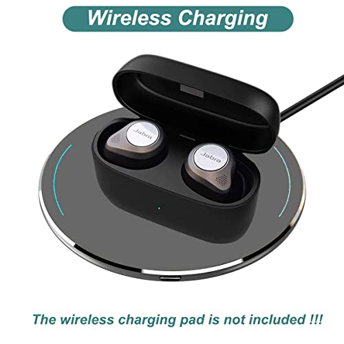 Kissmart Charging Case for Jabra Elite 85t Earbuds (Black) | 700mAh Portable Charger Case Dock Cradle for Jabra Elite 85t
