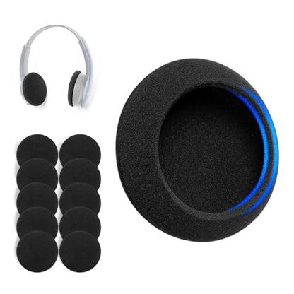 Universal Foam Ear Pads Cushion 70mm,2.76", 5Pairs Premium 4-5mm Thickness High Density Foam Headphone Earpads for Music, Gaming, Office & Call Center Headsets