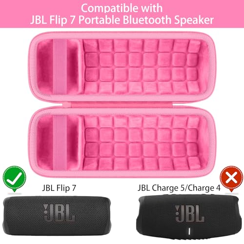 Hard Case for JBL Flip 7 Portable Wireless Bluetooth Speaker - color: Pink Case