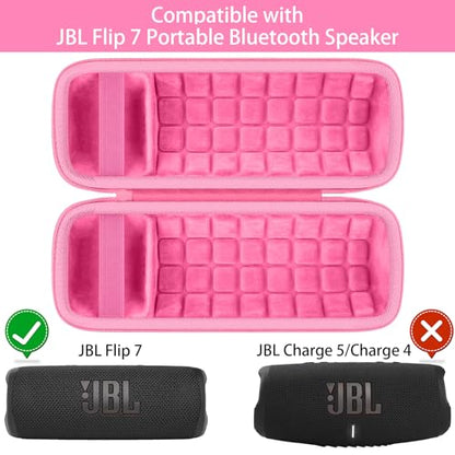 Hard Case for JBL Flip 7 Portable Wireless Bluetooth Speaker - color: Pink Case