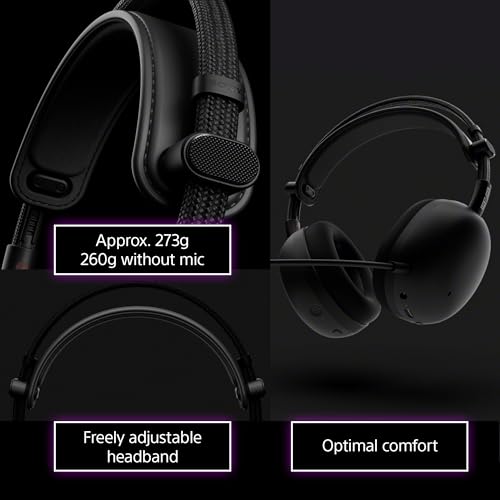 Sony INZONE H9 II Wireless Noise Cancelling Gaming Headset, White | Lightweight, WH-1000XM6 Drivers, Detachable Cardioid Mic, 2.4GHz/BT/3.5mm, Soft Case, PC/PS5/Switch/Mobile, 30 Hr Battery - color: White