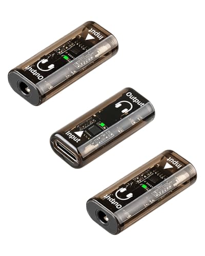 GELRHONR USB C Famale to 3.5mm Headphone Jack Adapter，Tech Aesthetic Type C to Aux Adapter Supports TRRS.3 Pack (C F to 3.5mm F) - color: C F to 3.5mm F