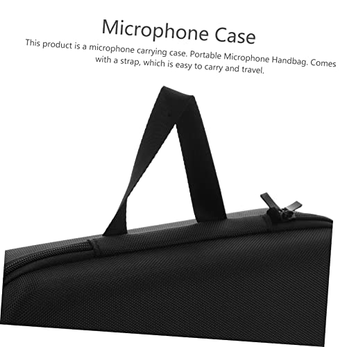 Portable Microphone Case with Mesh Organizer Bag Drop Resistant Storage Pouch for Microphones and Accessories Compact Handheld Carrying Case