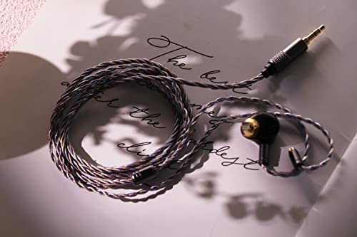 Linsoul Tripowin Zoe 4-Core Hybrid Litz IEM Upgrade Replacement IEM Cable | Pure Copper Silver-Plated Copper Gold-Plated, 24AWG In Ear Monitor Wire for Musician Audiophile, 3.5mm, 2pin 0.78mm - size: 2pin, style: 3.5mm