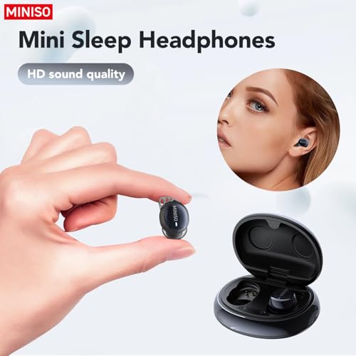MINISO MS216 Sleep Earbuds, Mini Earbuds with Noise Reduction Bluetooth 6.0 Headphones, AI Translation Earbuds in Real Time Support 135 Languages for Side Sleepers Travel Business