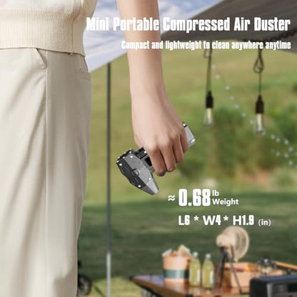 Compressed Air Duster, Electric air duster-4-Gear Adjustable Dust Blower for Computer, Keyboard, Outdoor, House and Car, Powerful Dust Cleaner for Keyboard