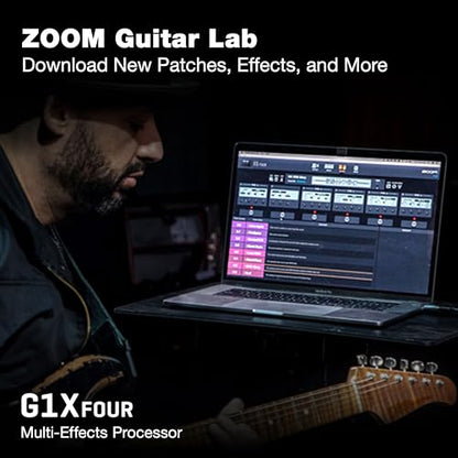 Zoom G1X Four Guitar Multi-Effects Processor with Expression Pedal | 70+ Effects, Amp Modeling, Looper, 68 Rhythm Patterns, Tuner, Battery Powered - size: Processor Pedal, style: G1X FOUR