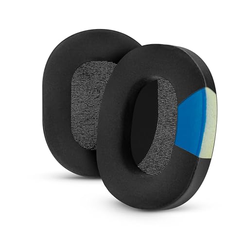 Hybrid Earpads for Sony WH-1000XM6 Headphones - Cooling Gel Gaming Cushions with Super Soft Fabric & Thick Foam - By Brainwavz (Black) - color: XM6 Hybrid Gel