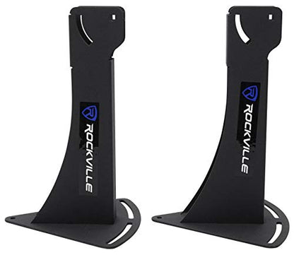Rockville RPW20 Adjustable Wall Mount Bracket for PA Speaker Installations, Pair | Heavy Duty Steel, 110 lb Capacity Each, Horizontal and Vertical Tilt, Includes Mounting Hardware, for PA Speaker Installation - style: Tilt