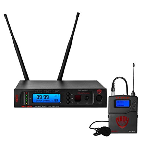 Nady W-1KU-LT-NEUS True Diversity 1000-Channel Professional UHF Lapel/lavalier Microphone Wireless System with Carrying Case - Autoscan - Automatic Transmitter Pairing - All Metal Construction - size: Single Transmitter, style: Lavalier Microphone System