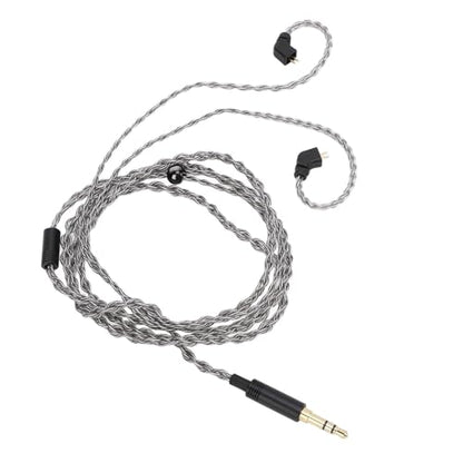 Premium 1 2m Silver Plated Copper Earphone Cable Replacement with 3 5mm to 2 Pin 0 78mm Connector for TFZ QDC UE ClearWiring Compatible in Ear Monitors