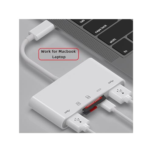 CY USB 2.0 Type C USB-C to TF Micro SD SDXC Dual USB3.0 Female Card Reader PD 27W Adapter for Laptop Tablet Phone - style: SD+TF+USB*2+PD