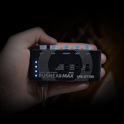 Valeton Rushead Max Bass USB Chargable Portable Pocket Bass Headphone Amp Carry-On Bedroom Plug-In Multi-Effects - color: Bass
