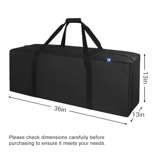 COOLBEBE 36-Inch Large Travel Duffle Bag, 100L Heavy Duty Luggage, Black | Upgrade 2-way Lockable Zippers, Sturdy & Water Resistant for Sports Equipment, Camping & Moving - size: 36" x 13" x 13"