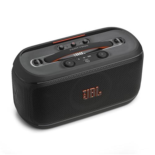 JBL PartyBox On-the-Go 2 Plus - Portable Party Speaker - Black | Instant karaoke with EasySing AI vocal removal from any song, Fine-tune your performance, Powerful JBL Pro Sound - color: Black